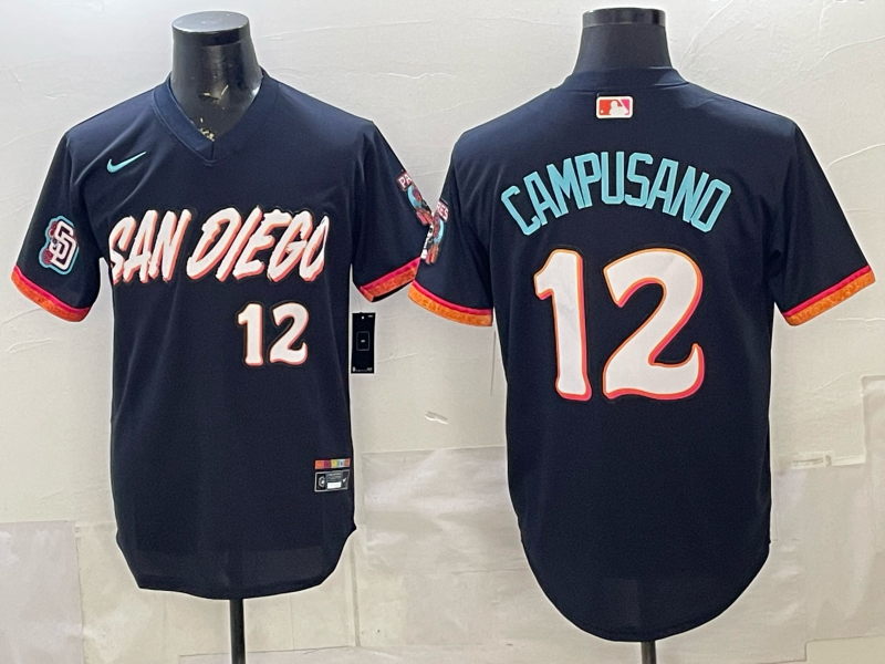 Men San Diego Padres #12 Campusano blue Nike blue MLB Jersey 0518001